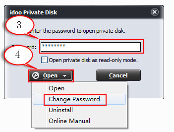 change password on USB drive