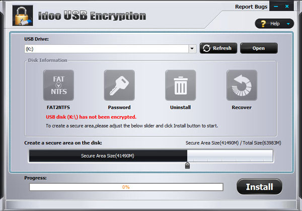 encrypt file on USB drive