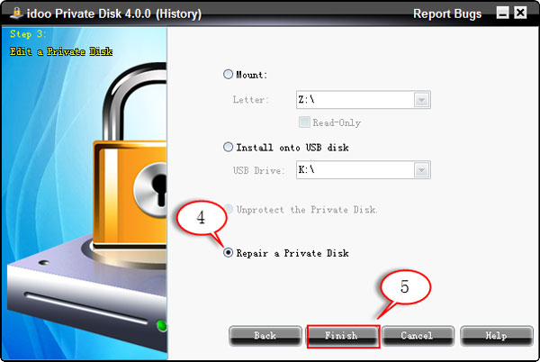 repair a private disk