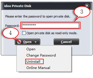 unstall encrypted folder on USB drive